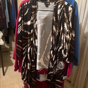 East 5th Black and Brown Patterned Women's Cardigan